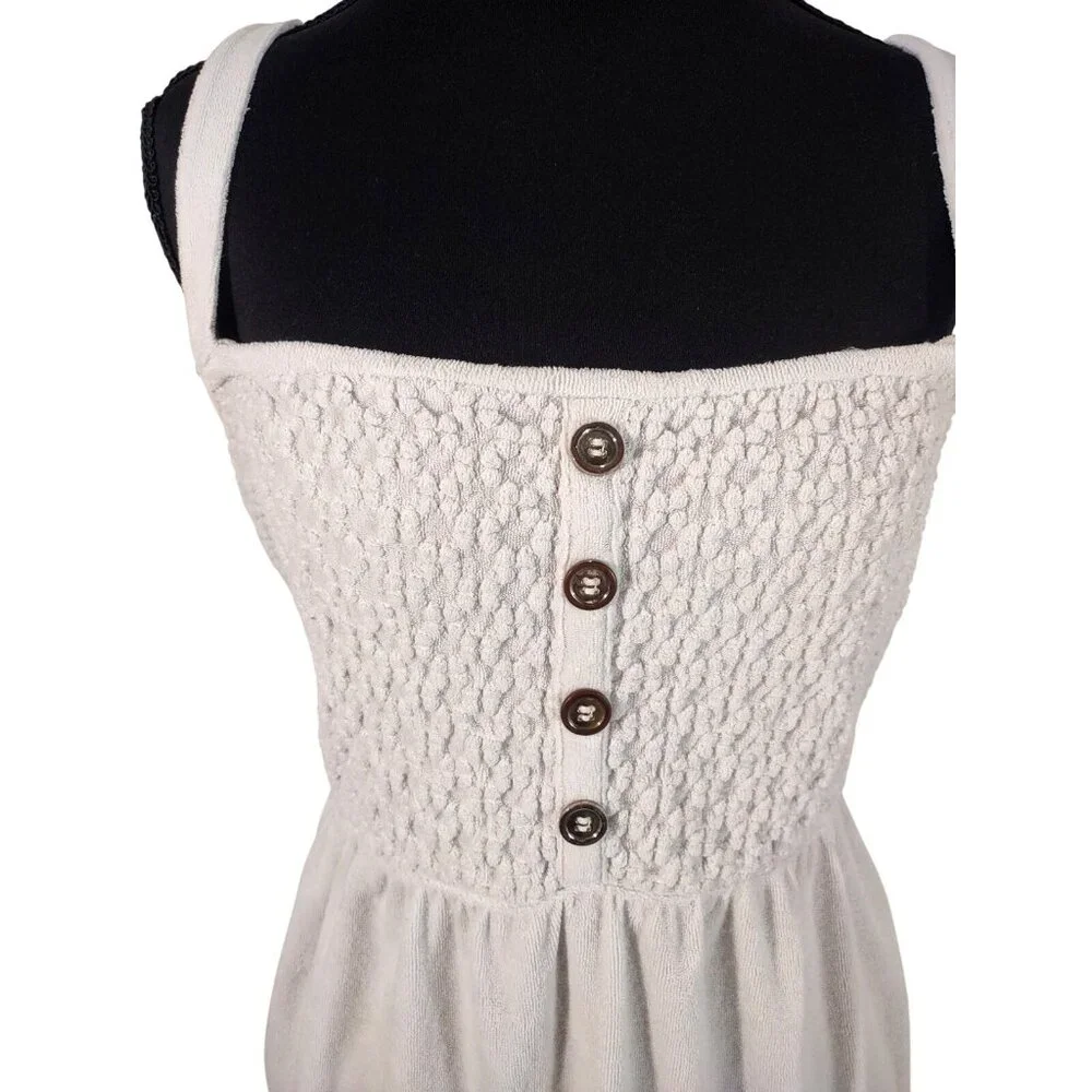 VTG Y2K Juicy Couture Baby Doll Dress Women’s White Terry Cloth Coverup Beachy - Picture 3 of 7